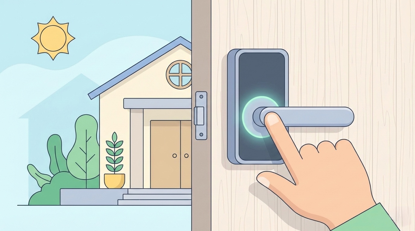 Graphic showing Level Lock Touch Edition for smart home optimization